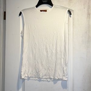 WHITE LOOSE TANK TOP